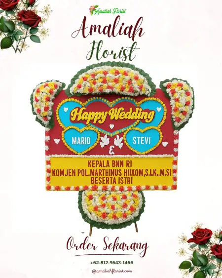 Papan Bunga Pernikahan Citemu